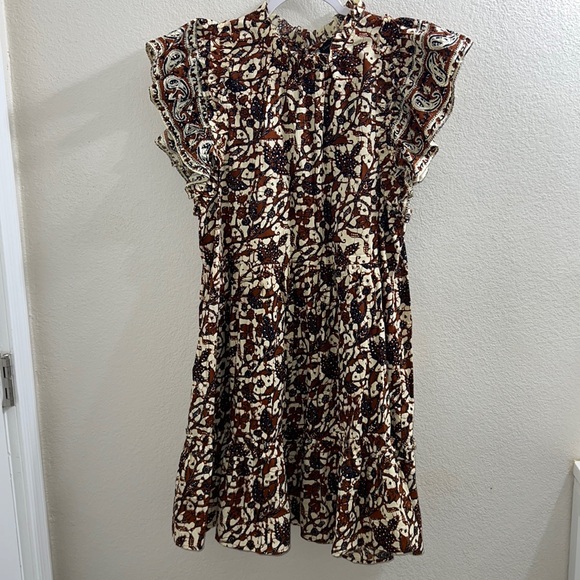 House of Harlow 1960 by Nicole Richie Tiered Batik Ruffle Sleeve Dress sz XL - Picture 1 of 8